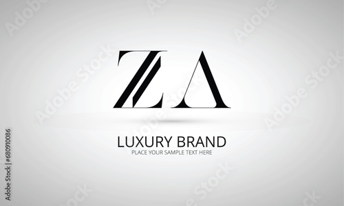 ZA Z za initial logo | initial based abstract modern minimal creative logo, vector template image. luxury logotype logo, real estate homie logo. typography logo. initials logo photo