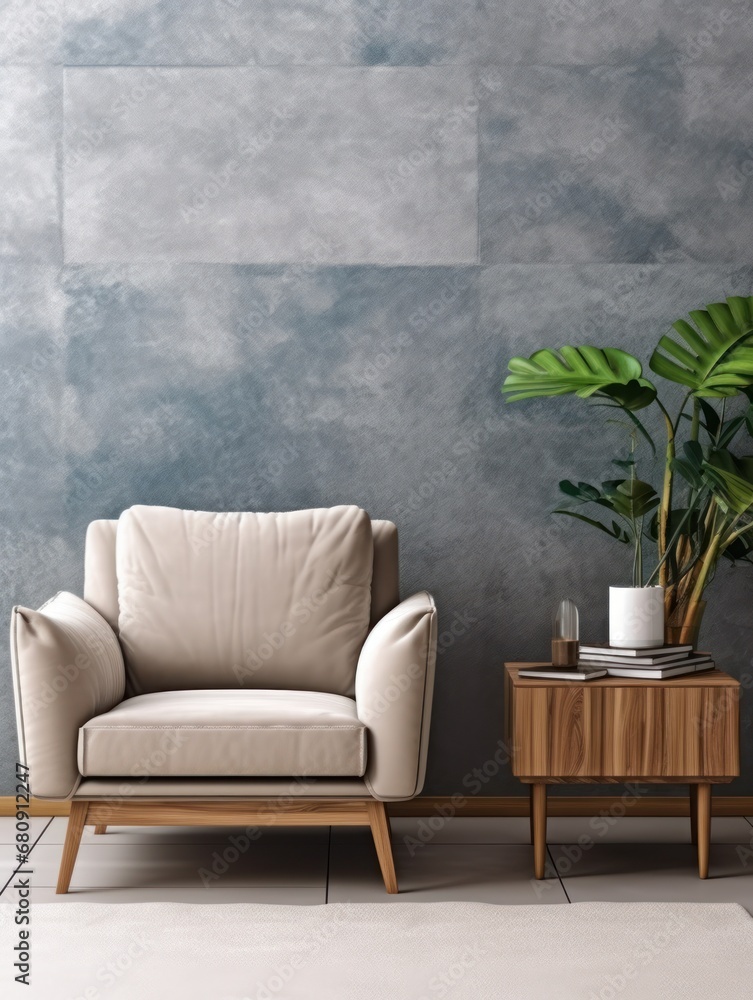 Modern Nordic style apartment with picture frame template