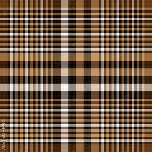 Check Plaid Seamless Pattern, Simple Pixel Textured In Brown Colorful with Herringbone Tartan, Trendy Fashion Check Textures, Hipster Style Backgrounds