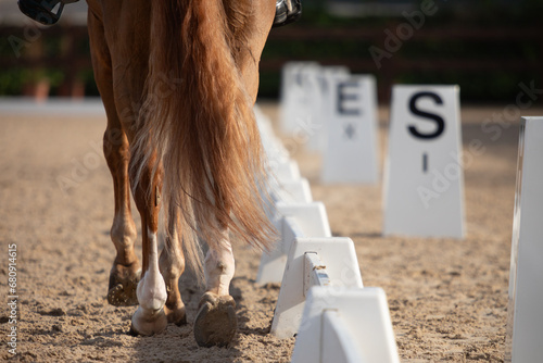 detail of the signs with letters used in classical horse dressage