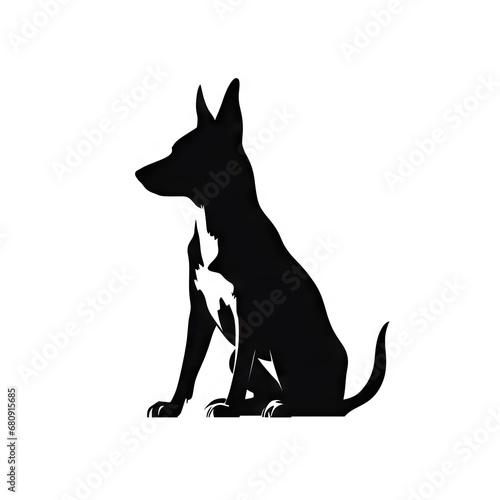 Basenji Icon  Dog Black Silhouette  Puppy Pictogram  Pet Outline  Basenji Symbol