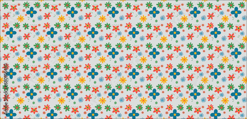 seamless pattern with colorful beads, vector pattern Seamless pattern with flowers