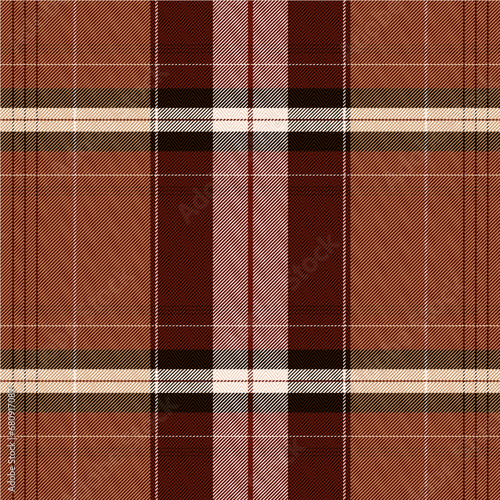 Abstract Check Plaid Pattern in Maroon, Black, White and Beige Color. Seamless Lumberjack Tartan EPS10 Vector
