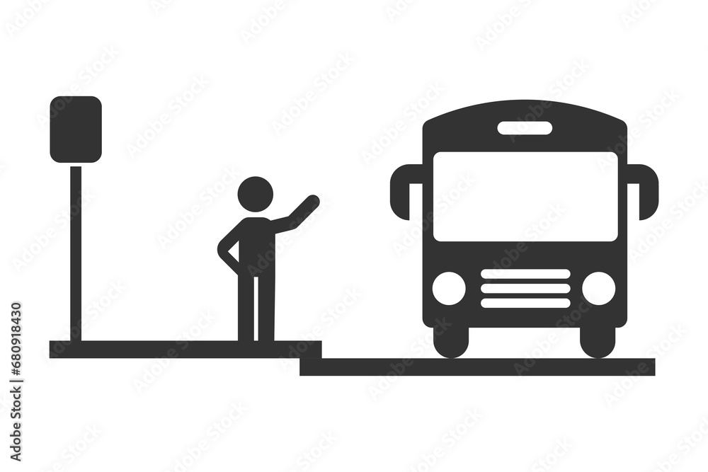 Bus station icon. Transport symbol vector ilustration Bus station icon. Transport symbol vector ilustration
