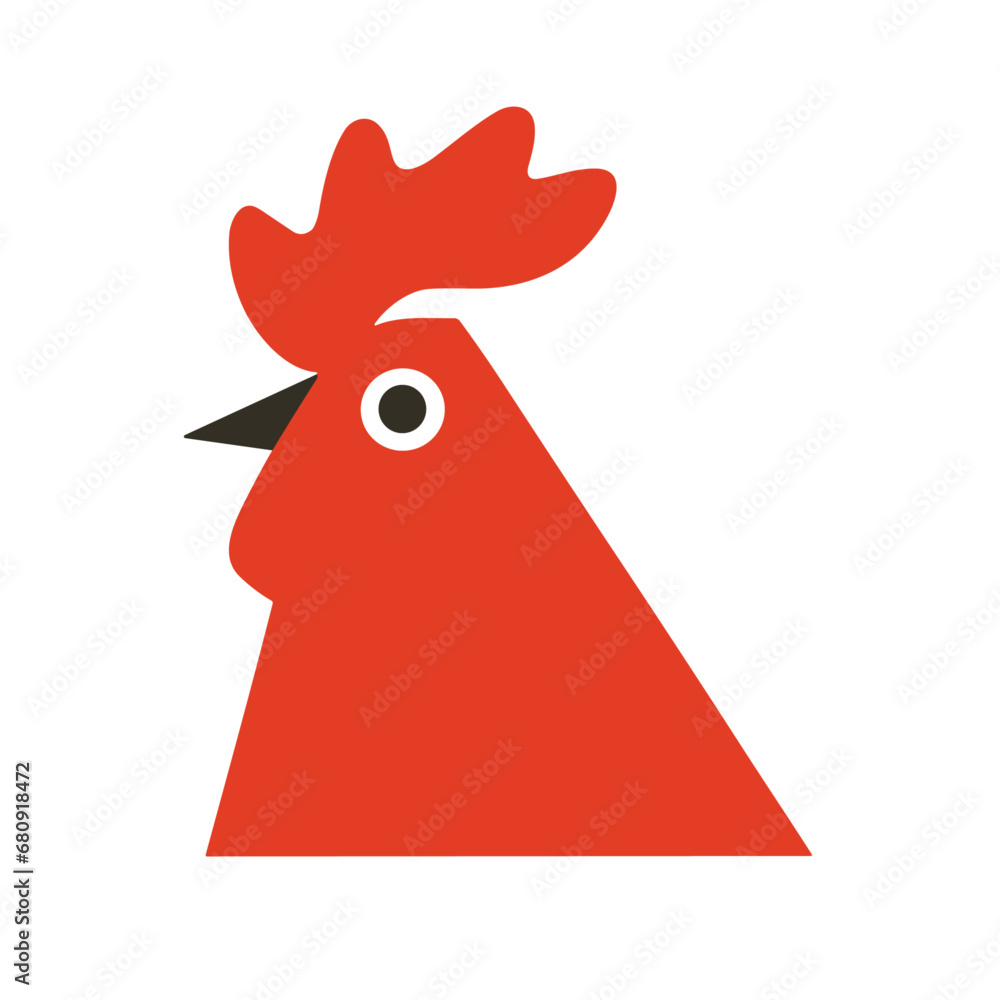 Minimal Line Art Vector Logo Of A Rooster Suitable For Various Digital Minimal line art vector logo of a rooster suitable for various digital
