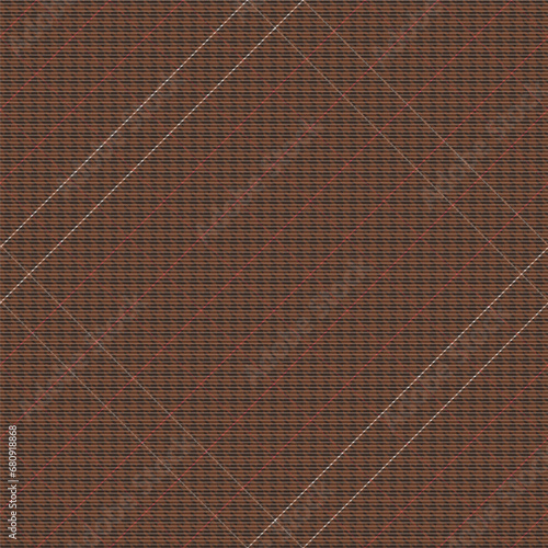 Diagonal Gingham Dark Brown Simple Luxury Striped Plaid Tartan Check, with Hounds Tooth