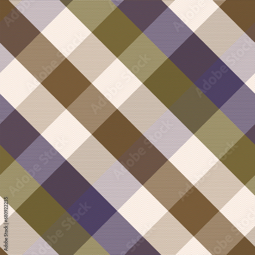 Diagonal Gingham Indigo Navy Blue and Orange Geometric Traditional Ethnic, Plaid Pattern