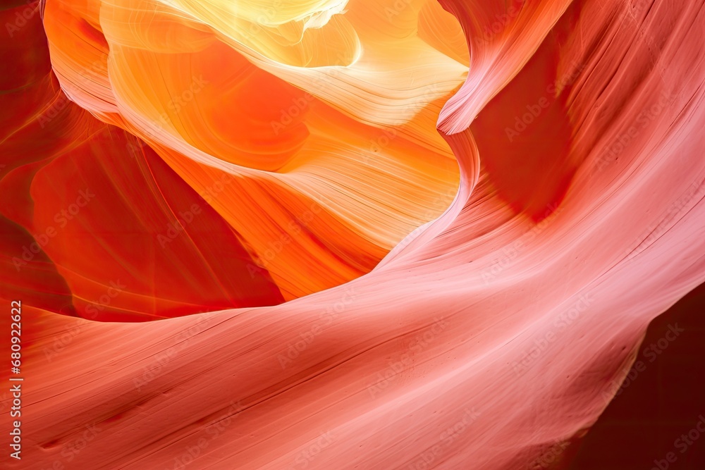 Lower Antelope Canyon in Arizona, United States of America. Colorful layers of sandstone, The interior of the narrow walls of, AI Generated Lower Antelope Canyon in Arizona, United States of America. Colorful layers of sandstone, The interior of the narrow walls of, AI Generated