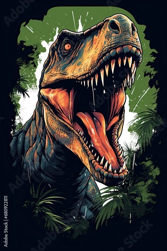 dinosaur,Professional tshirt design vector © nongluk w