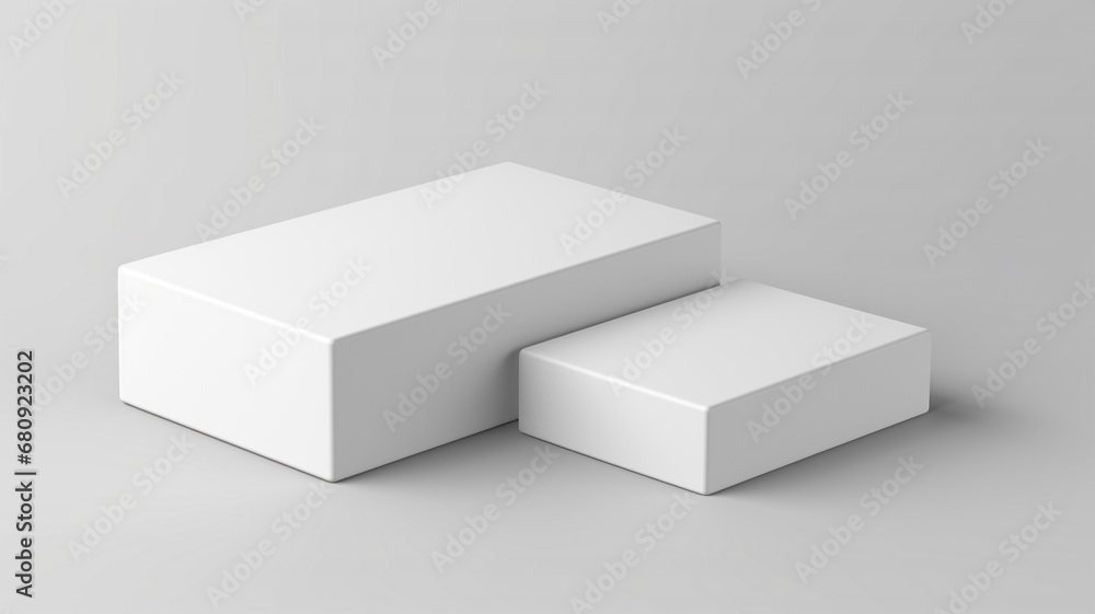 white rectangle box Mockup made of matte art card white rectangle box Mockup made of matte art card