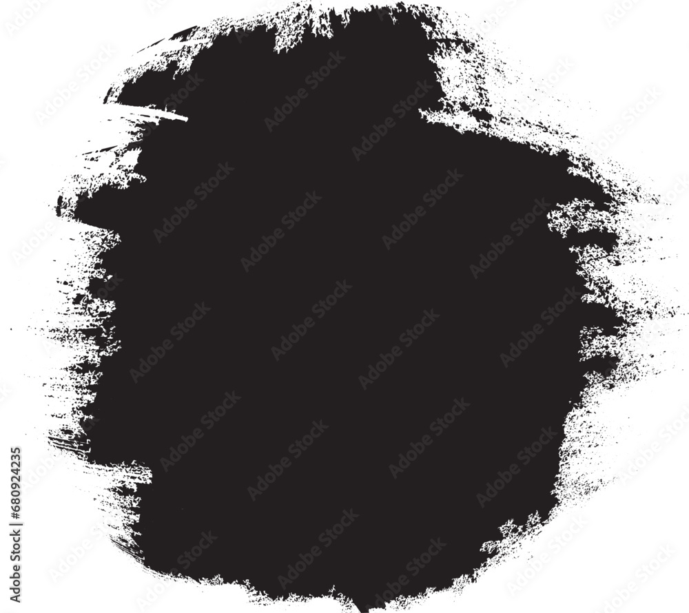 black ink splat background, Black and white Vector grunge stroke frame. Ink round stroke brush frame on white background. Vector illustration. Vector grunge circle. Ink square stroke on white 