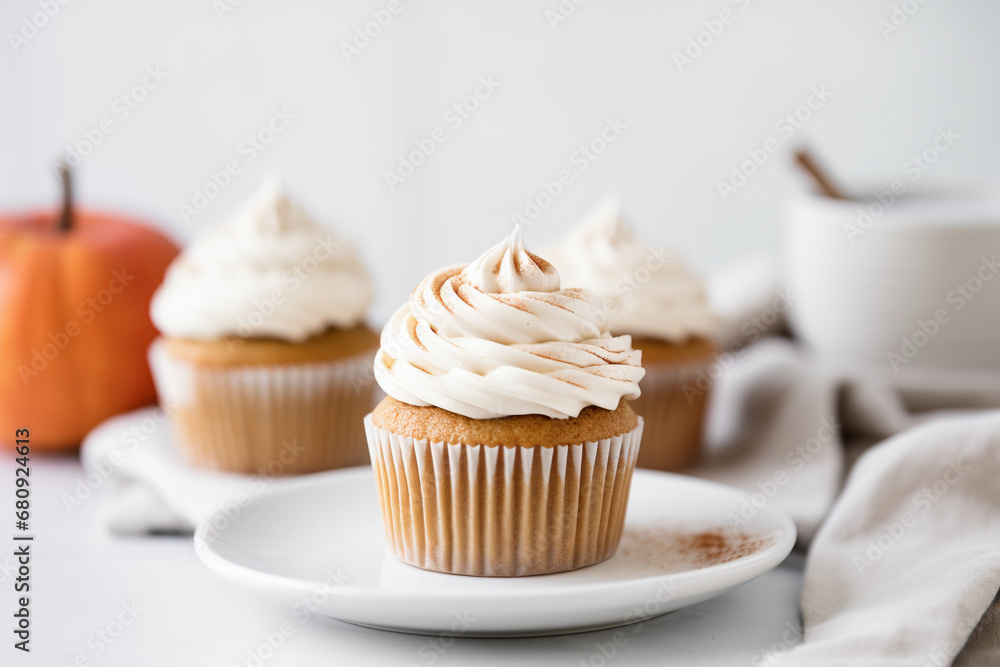 Spiced Pumpkin Cupcakes with Cream Cheese Frosting Spiced Pumpkin Cupcakes with Cream Cheese Frosting