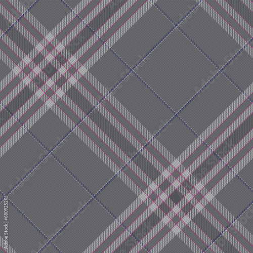 Abstract check plaid pattern glen in gray and white for textile print, Seamless Lumberjack ,Scottish tartan