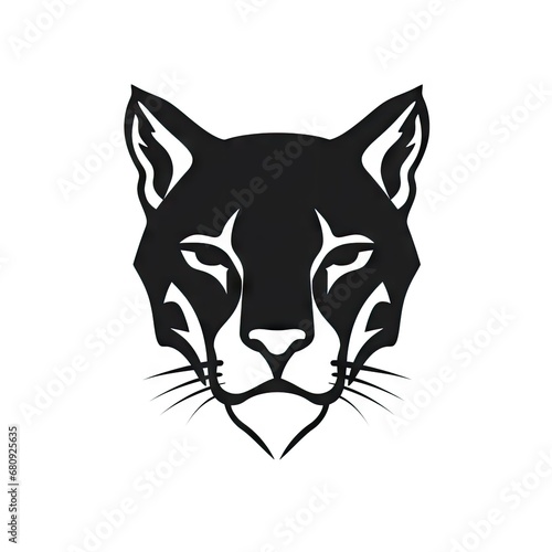 Cougar Head Icon, Minimal Puma Portrait, Cougar Logo, Panther Silhouette, Mountain Lion Icon