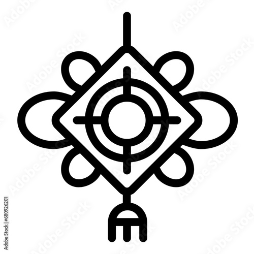 Amulet Line Style in Design Icon