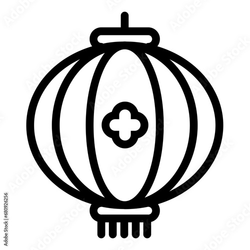 Lantern Line Style in Design Icon