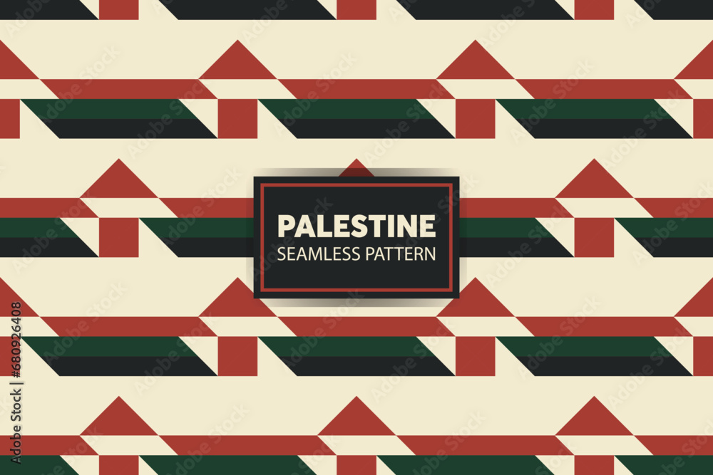 Fototapeta premium Palestinian embroidery seamless pattern background. Great for presentations and slides. vector file.