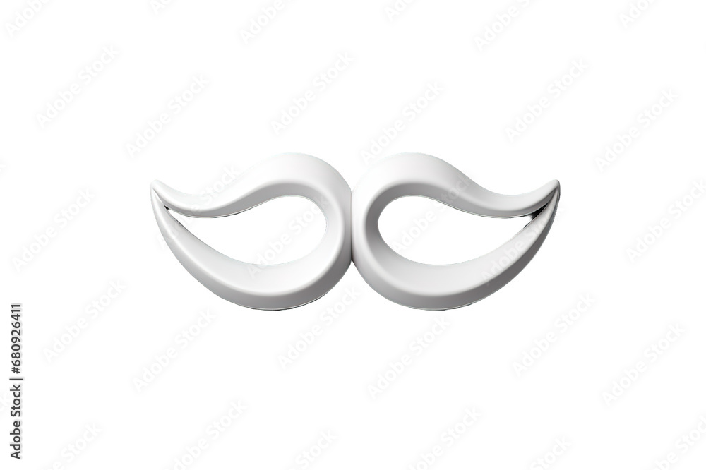 Mustache simple icon. Flat design. isolated on a Transparent background. Generative AI Mustache simple icon. Flat design. isolated on a Transparent background. Generative AI