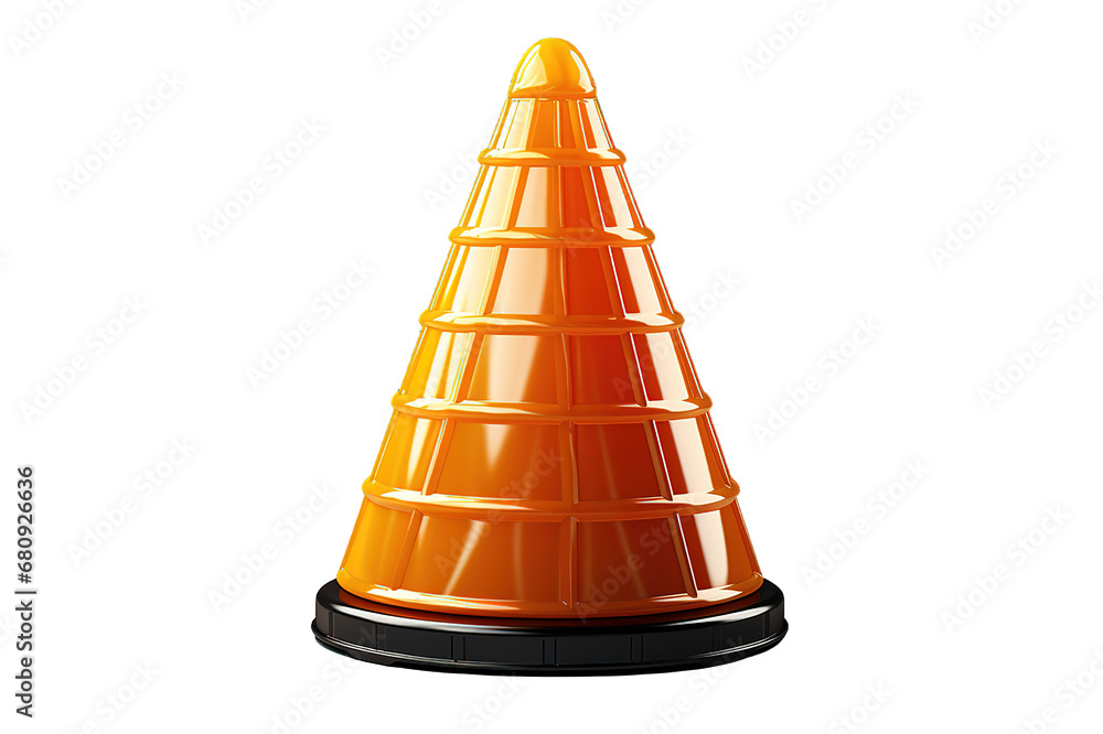 3d rendering orange traffic cones isolated on a Transparent background. Generative AI 3d rendering orange traffic cones isolated on a Transparent background. Generative AI