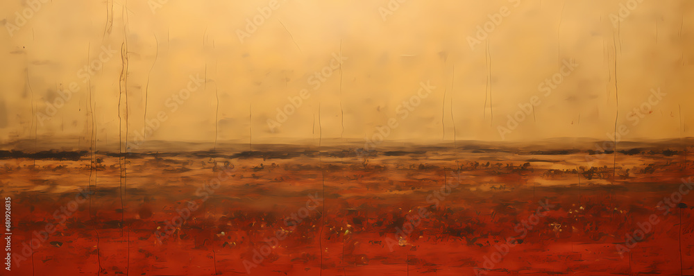 Fototapeta premium Old grunge textured wall background with clouds in the sky and space for your text