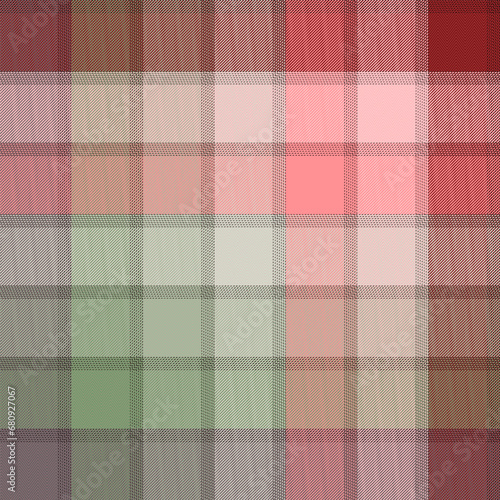 Plaid Seamless Pattern Diagonal Gingham Pastel Pink Colorful Scale, EPS10 Vector Graphic Tartan with Herringbone 