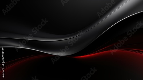 Black and red abstract waves background. For design, pattern, gradient, layers. 16:9 widescreen. No tile