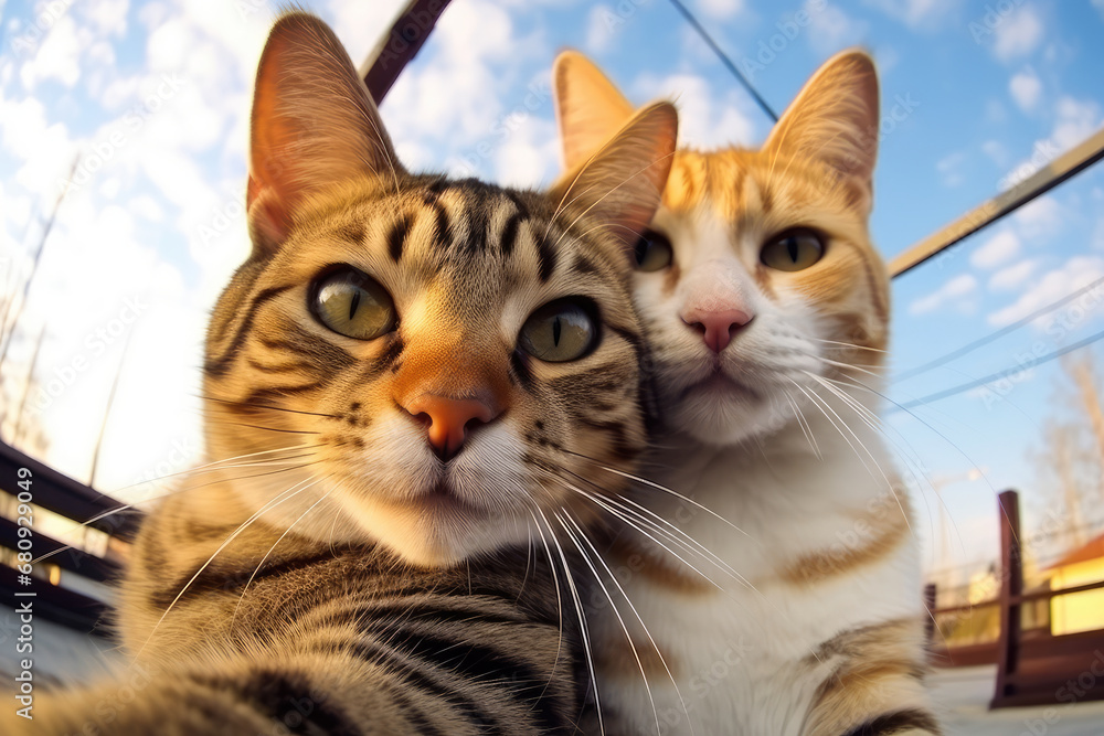 Selfie Cats, Funny Cat Taking Selfies, Kitten Look at Camera