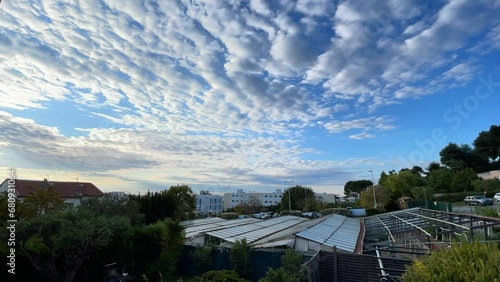 Timelapse of passing clouds in the south of France