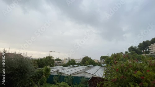 Timelapse of passing clouds in the south of France