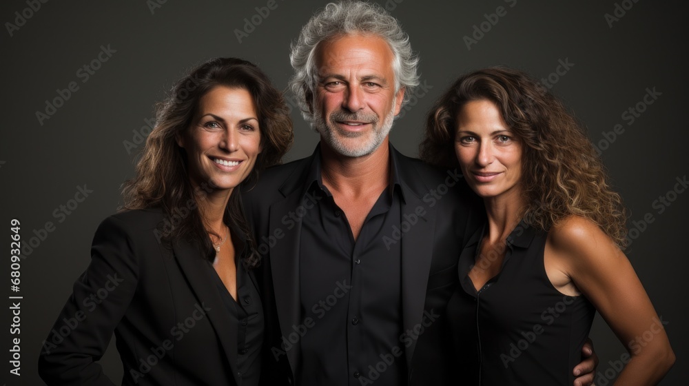 Business team giving pose Business team giving pose