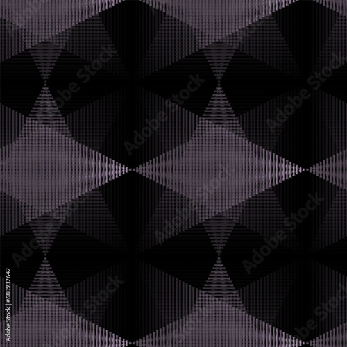 Black and Purple Abstract Diagonal gingham Plaid Pattern Seamless Vector Graphic (Black Knight Spear)