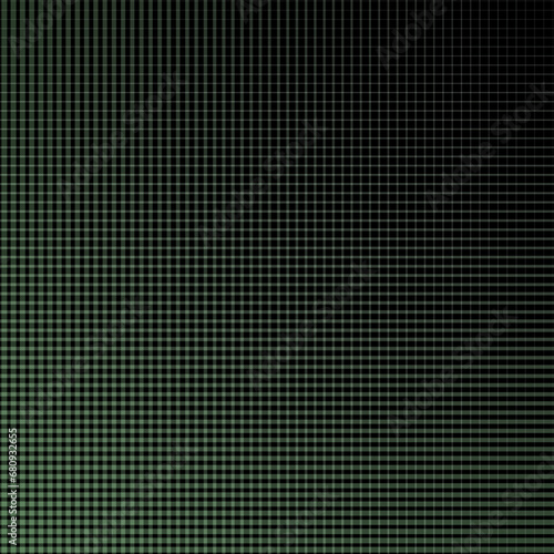 Black and Light Green Abstract Plaid Pattern Seamless Vector Graphic. Simple windowpane line dot grid