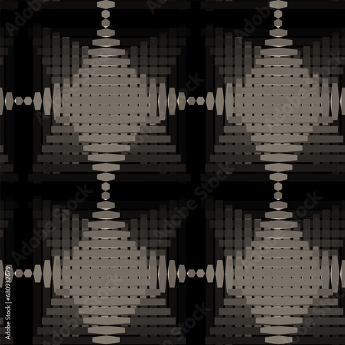  Black and Gray Abstract Plaid Pattern Seamless Vector Graphic (Black Knight Spear) for for dress, skirt, scarf, throw, jacket, fashion fabric or digital paper print.
