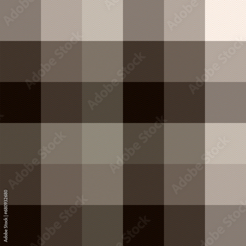Gray and Black Plaid Pattern Seamless Vector Graphic with Herringbone . Simple Windowpane Line Tartan Check Plaid for Flannel Shirt 