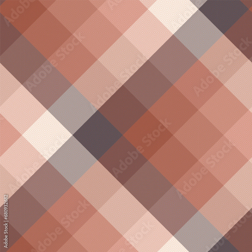 Dove Gray Scale Diagonal gingham Plaid Pattern Seamless Vector Graphic with Herringbone . Simple Windowpane Line Tartan Check