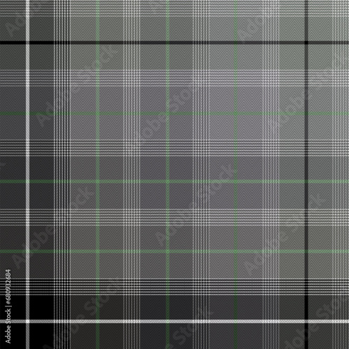 Gray and Black Diagonal gingham Plaid Pattern Seamless Vector Graphic. Simple windowpane line tartan check plaid for flannel shirt