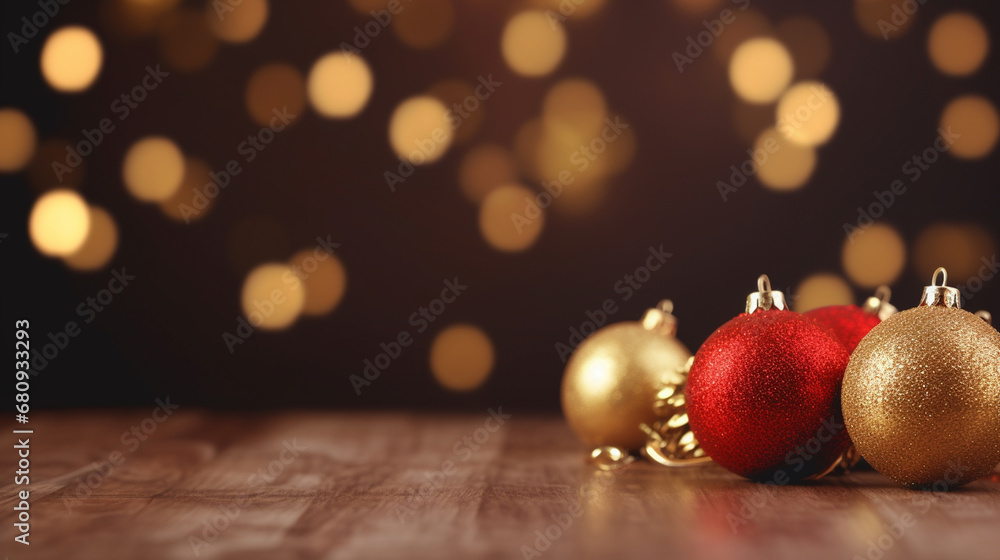 Christmas tree toys on a blurred background Christmas tree toys on a blurred background