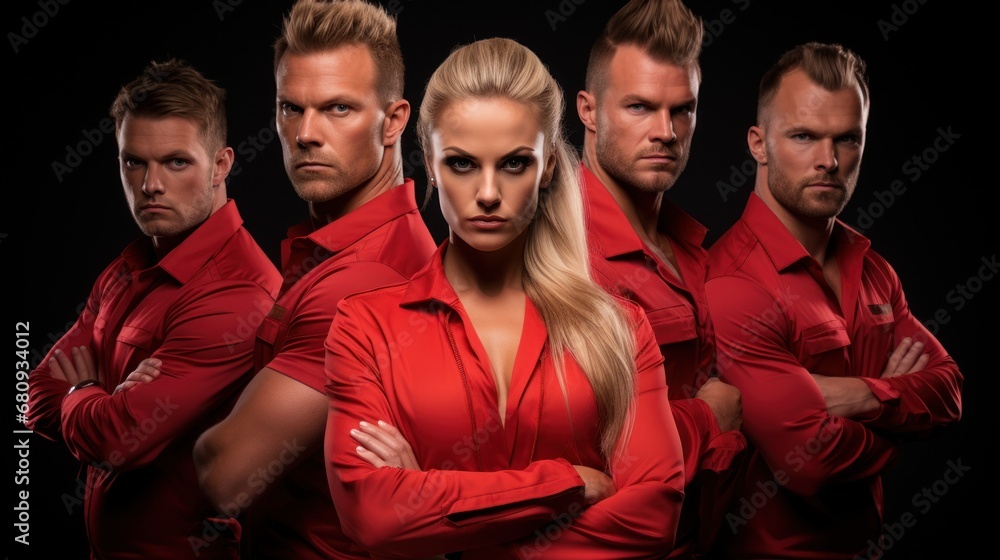 Obraz premium Business team giving pose