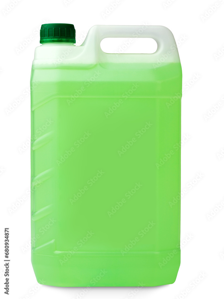 plastic container for liquid detergents, isolate on a white background plastic container for liquid detergents, isolate on a white background