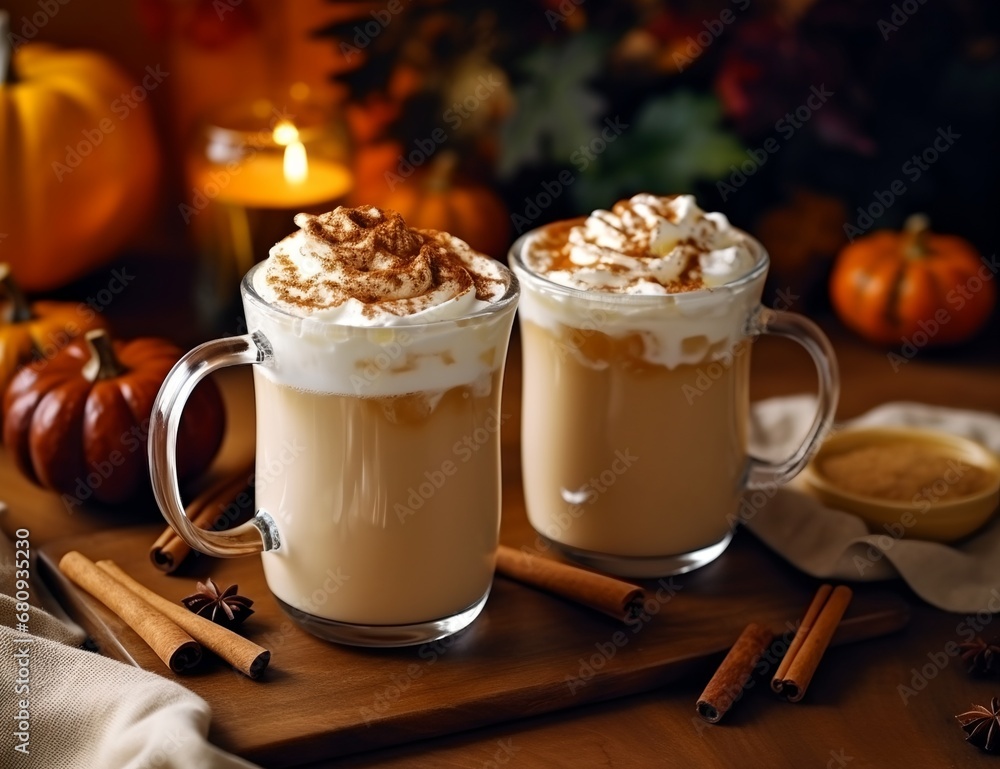 Cup of cappuccino with caramel. Cup of cappuccino with caramel.