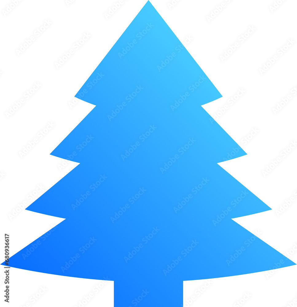 Blue Gradient Christmas-Tree Icon