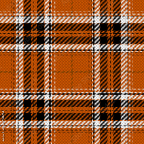 Burnt Orange Lumberjack plaid seamless pattern, Check tartan vector image, EPS10 background  design for for autumn winter scarf, flannel shirt, other modern fashion textile or digital paper print.
