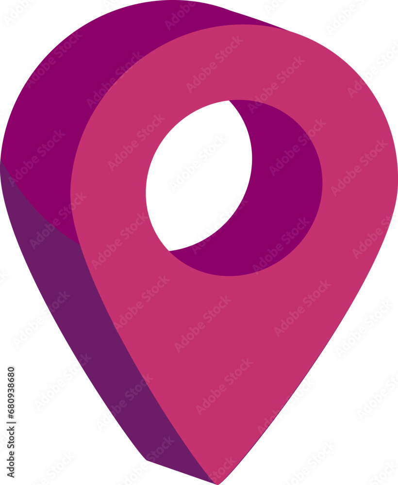 Location pointer 3D sign Location pointer 3D sign
