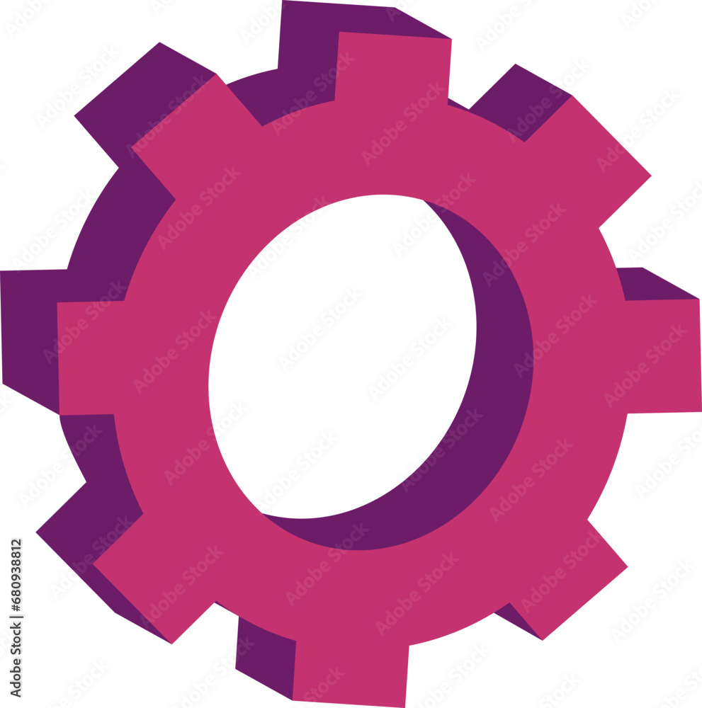 3D gear icon 3D gear icon