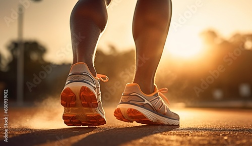 The Rhythmic Stride of a Runner's Shoes photo