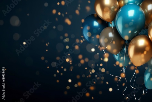 Joyful Air Balloons Adorning a Birthday Celebration Background photo