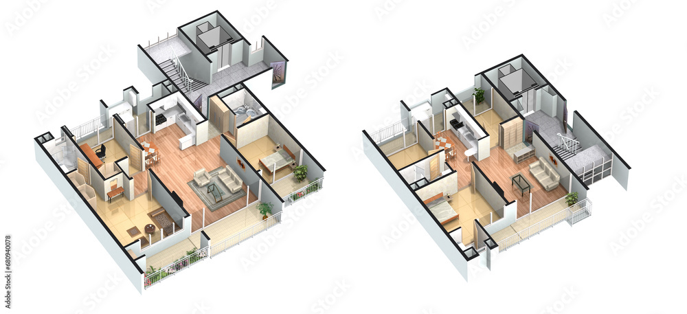 house plan of images, house unit isometric plan collection