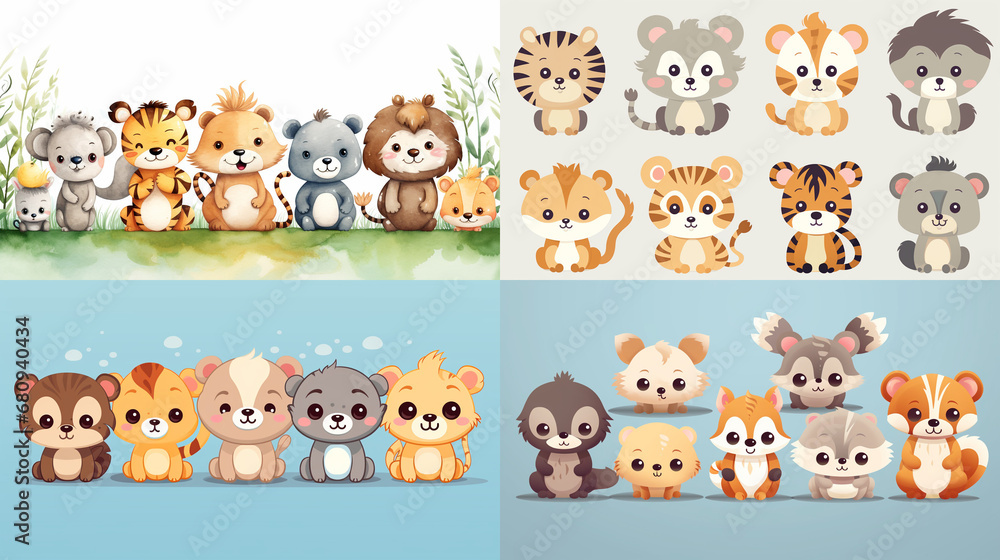 set of animals set of animals