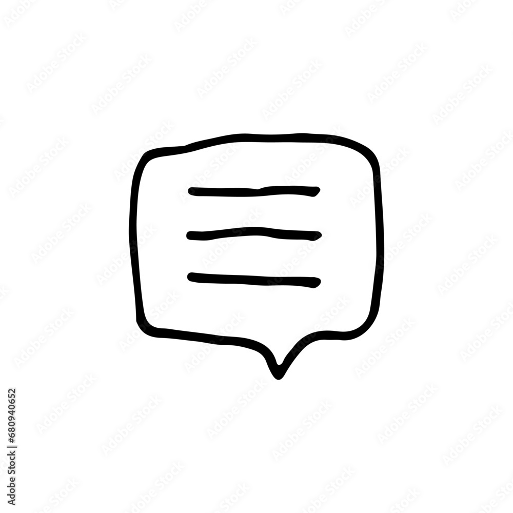 Dialogue bubble with text. Speech bubble. Doodle. Vector illustration. Hand drawn. Outline. Dialogue bubble with text. Speech bubble. Doodle. Vector illustration. Hand drawn. Outline.