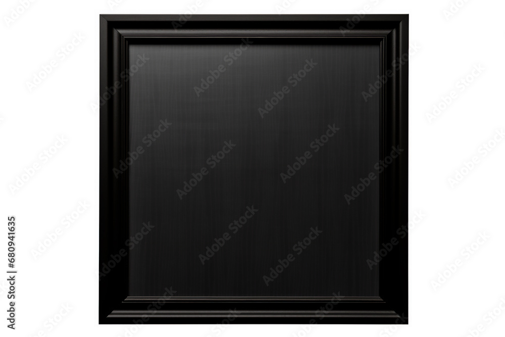 Black landscape picture frame with an empty blank canvas for use as a border or home décor, stock photo isolated on a white background Black landscape picture frame with an empty blank canvas for use as a border or home décor, stock photo isolated on a white background